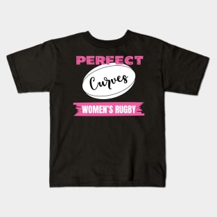 Perfect curves women's rugby Kids T-Shirt